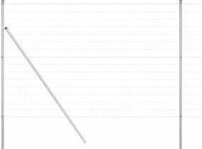 vidaXL Τεντώτο με στήριγμα Ασημί 1,5 x 10 m Χάλυβας και PVC