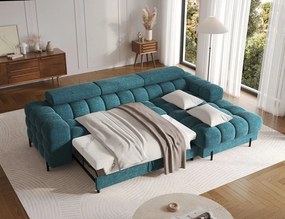 Γωνιακός καναπές Freyia-Petrol-Δεξιά - 285.00Χ181.00Χ93.00cm
