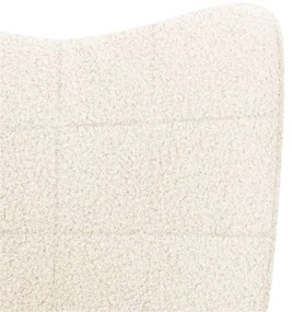 vidaXL Κουνιστή καρέκλα Κρεμ Υφάσματος Sherpa