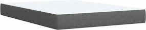 vidaXL Κρεβάτι Boxspring με Στρώμα Σκούρο Γκρι 140x200 εκ Υφασμάτινο