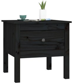 vidaXL Βοηθητικά Τραπέζια 2 τεμ. Μαύρος 50x50x49 εκ. Μασίφ Ξύλο Πεύκου