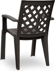 Πολυθρόνα πολυπροπυλενίου Kira Megapap χρώμα καφέ 58x52x87εκ.