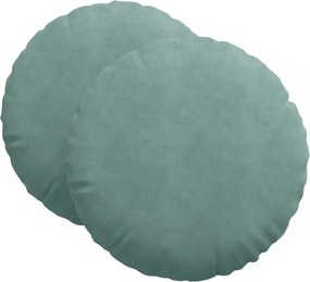 vidaXL Μαξιλάρια καθισμάτων 2 pcs Θαλασσί Ø 40 x 13 εκ. Βελούδο