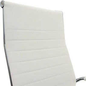 Καρέκλα γραφείου διευθυντή Valter pakoworld λευκό pu 55.5x58x108εκ