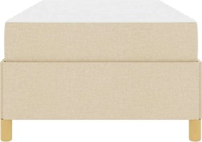 vidaXL Σκελετός Κρεβατιού Κρεμ 80 x 200 cm ύφασμα
