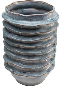 Vase Mina Riffle 24cm - Μπλε