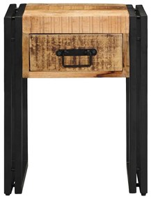 vidaXL End Table με συρτάρι Καφέ 40 x 40 x 50 cm Μασίφ ξύλο μάνγκο