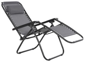 ΠΟΛΥΘΡΟΝΑ RELAX COMPANION HM5095.11 ΓΚΡΙ TEXTILENE-ΜΑΥΡΟ ΜΕΤΑΛΛΟ 67x145x110Υεκ.