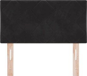 vidaXL LED κεφαλάρι Μαύρο 80 cm Τεχνητό Δέρμα