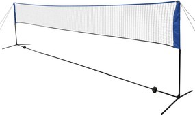 vidaXL Φιλέ Μπάντμιντον 600 x 155 εκ. με Μπαλάκια Μπάντμιντον