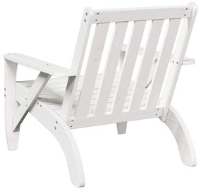 vidaXL Καρέκλα κήπου Adirondack Λευκό 75x77x77 cm Στερεό ξύλο πεύκο