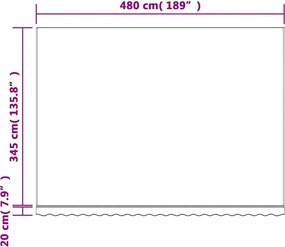 vidaXL Ανταλλακτικό Ύφασμα Τέντας Πολύχρωμο 480x345 εκ. Πολυεστέρας