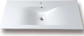 Drop Magnolia S100 Walnut Plywood - Πάγκος με Νιπτήρα &amp; Καθρέπτη