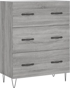 vidaXL Ντουλάπι Γκρι Sonoma 69,5 x 34 x 180 εκ. Επεξεργασμένο Ξύλο