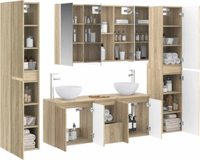 vidaXL Σετ Επίπλων Μπάνιου 6 pcs Sonoma Δρυς