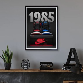 Πόστερ &amp; Κάδρο Sneakers KDS002Β 30x40cm Μαύρο Ξύλινο Κάδρο (με πόστερ)