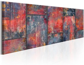 Πίνακας - Metal Mosaic: Red 150x50