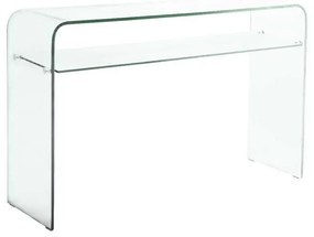Κονσόλα με ράφι γυαλί Glasser Clear 110x35x75cm