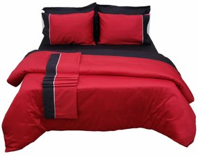 Σεντόνια Υπέρδιπλα (Σετ) Anna Riska Luxury Bicolour Red/Black