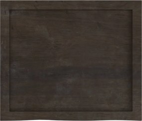 vidaXL Επιφάνεια Τραπεζιού Σκούρο Καφέ 60x50x(2-4)εκ Επεξ. Μασίφ Δρυς