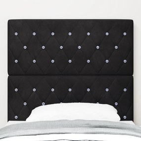 vidaXL LED Κεφαλάρι Μαύρο 100 cm Βελούδο