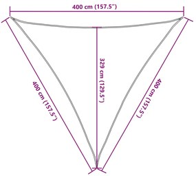 Πανί Σκίασης Κόκκινο 4 x 4 x 4 μ. από HDPE 160 γρ./μ² - Κόκκινο