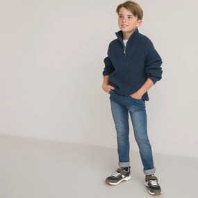 Χοντρό πλεκτό με όρθιο λαιμό και φερμουάρ, 3-12 ετών