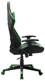 Καρέκλα Gaming Μαύρο / Πράσινο από Συνθετικό Δέρμα - Πολύχρωμο