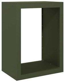 vidaXL Ράφι Καυσόξυλων Πράσινη 60x40x80 εκ. Ατσάλινο