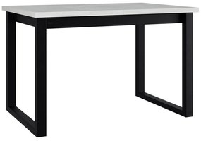 Τραπέζι Victorville 327, Άσπρο, Μαύρο, 78x92x160cm, 38 kg, Επιμήκυνση, Πλαστικοποιημένη μοριοσανίδα, Μέταλλο | Epipla1.gr
