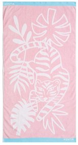 Πετσέτα Θαλάσσης Παιδική Βελουτέ Tora Pink Kentia Θαλάσσης 70x140cm 100% Βαμβάκι