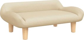 vidaXL Κρεβάτι Σκύλου Κρεμ 70 x 40 x 24 εκ. Υφασμάτινο