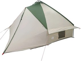 vidaXL Τέντα Teepee 10 Ατόμων Πράσινο και Λευκό 567 x 470 x 242 εκ.