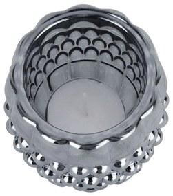 Κηροπήγιο Για Ρεσώ Sparkle Dots PT3767BK Φ8x6cm Black Present Time Glass