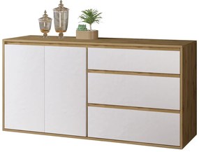 Μπουφές NITRO SOFT Λευκό με Βελανιδιά 160x40x80cm