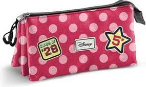 Τριπλή Κασετίνα Minnie Mouse Ροζ 23 x 8 x 11 cm