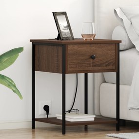 vidaXL Κομοδίνο Καφέ δρυς 42 x 41 x 56 εκ. Επεξεργασμένο ξύλο