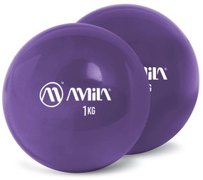 Μπάλα με Βάρος Amila Palm Ball Two-Pack 1Kg Μωβ 96712