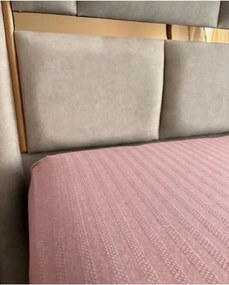 Stewehome Ελαστικό σεντόνι διπλής όψης από βαμβάκι με ζακάρ σχέδιο 160x200 cm