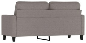 vidaXL Καναπές Διθέσιος Taupe 140 εκ. Υφασμάτινος
