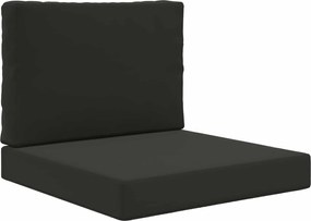 vidaXL Μαξιλάρι Καναπέ Εξωτερικού Χώρου 2 pcs Μαύρο Πολυεστέρας