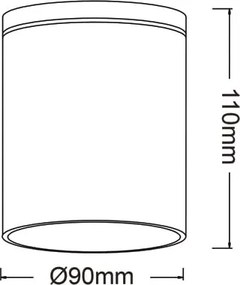 Σποτ Εξωτερικού Χώρου Aca LG2301GU10W White