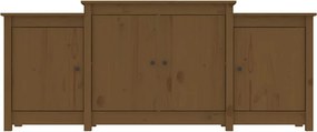 vidaXL Ντουλάπι Καφέ Μελί 164x37x68 εκ. από Μασίφ Ξύλο Πεύκου