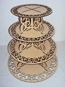 Intra απο ξύλο plywood 3mm-4mm πάχος - Πύργος Cupcake Δίασταση 30x30 cm Intraeaxys-voqwljo2