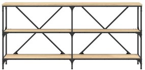 Τραπέζι Κονσόλα Sonoma Δρυς 160x30x75 εκ. Επεξ. Ξύλο/Σίδηρος - Καφέ