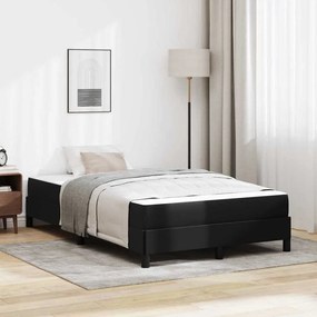 vidaXL Κρεβάτι με στρώμα Μαύρο 120 x 200 cm Τεχνητό δέρμα