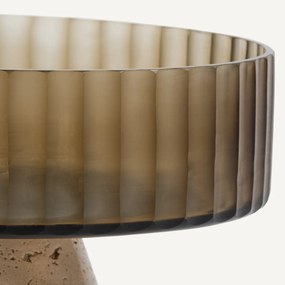 Μπολ με πόδι από γυαλί και τραβερτίνη, Trapani