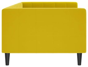 vidaXL Καναπές Κρεβάτι Κίτρινος 90 x 200 εκ. Βελούδινος