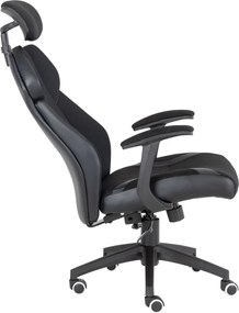 BF8300 Πολυθρόνα Γραφείου Διευθυντή, Microfiber Μαύρο PU Μαύρο   1τμχ