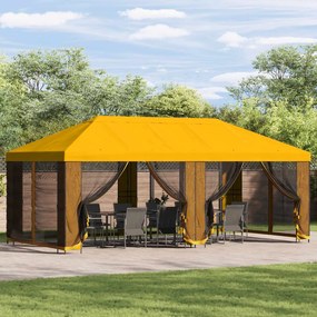 vidaXL Κιόσκι με Πλαϊνές Τοίχους 6 x 3 m Κίτρινο